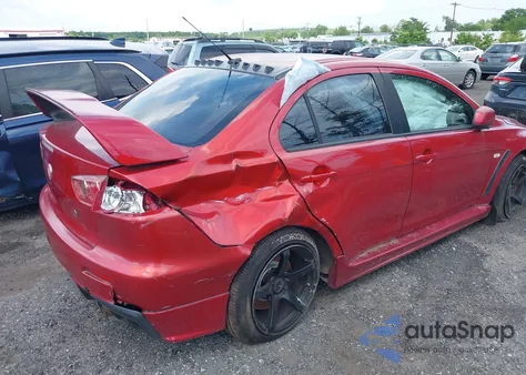 2008 Mitsubishi Lancer Evolution Gsr из США, поврежденный, VIN JA3AW86V58U048553
